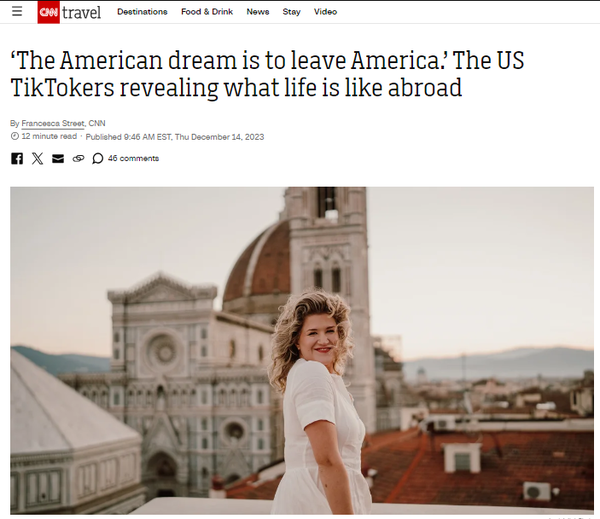 美国梦是离开美国有人在欧洲有人在亚洲